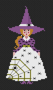 The Laurel Witch Cross Stitch Pattern PDF - Little Witches - Spider Mama