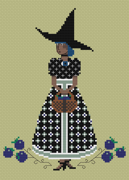 The Laurel Witch Cross Stitch Pattern PDF - The Laurel Witch Samplers - Witch Summer Quilt