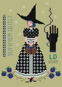 The Laurel Witch Cross Stitch Pattern PDF - The Laurel Witch Samplers - Witch Summer Quilt