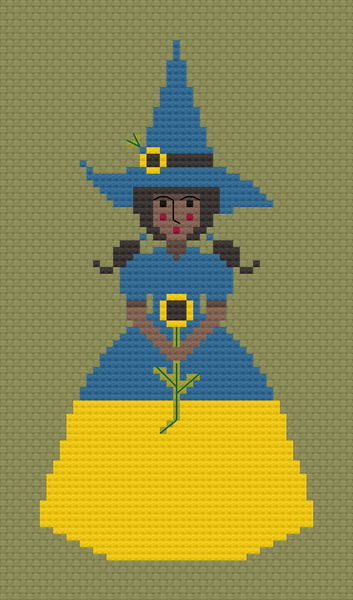 The Laurel Witch Cross Stitch Pattern PDF - Little Witches - Ukraine - FREE using discount code!