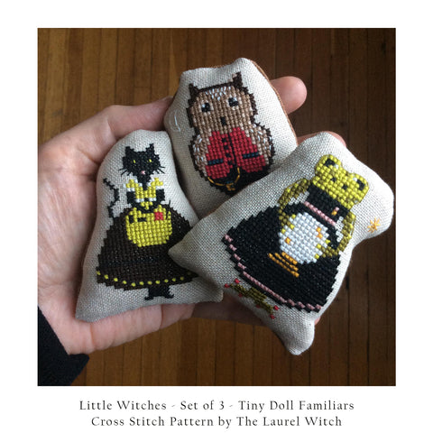 The Laurel Witch Cross Stitch Pattern PDF - Little Witches - The 3 Familiars