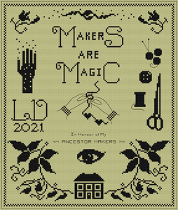 Cross Stitch Pattern PDF - The Laurel Witch - Makers are Magic