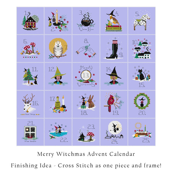 Cross Stitch Pattern PDF - Merry Witchmas Advent Calendar