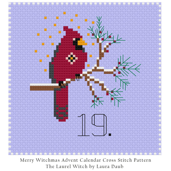 Cross Stitch Pattern PDF - Merry Witchmas Advent Calendar