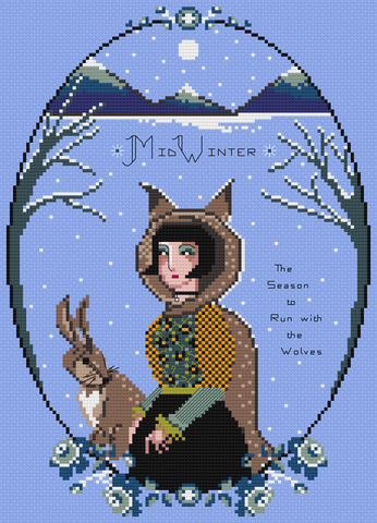 The Laurel Witch Cross Stitch Pattern PDF - MidWinter Run with the Wolves