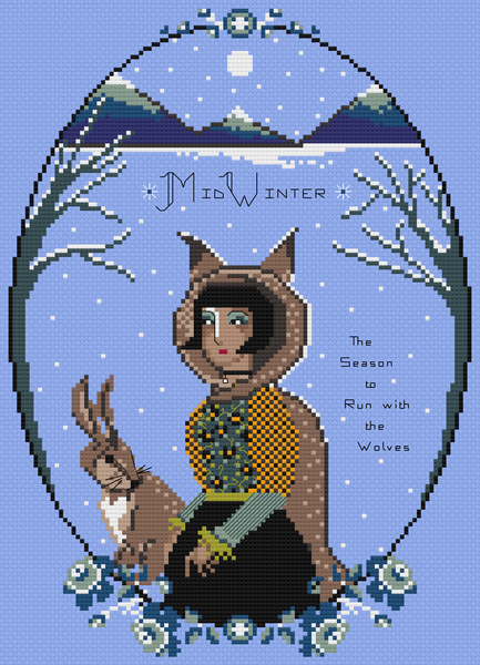 The Laurel Witch Cross Stitch Pattern PDF - MidWinter Run with the Wolves