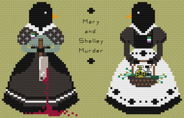 The Laurel Witch Cross Stitch Pattern PDF - Little Anthropomorphics – The Murder Sisters