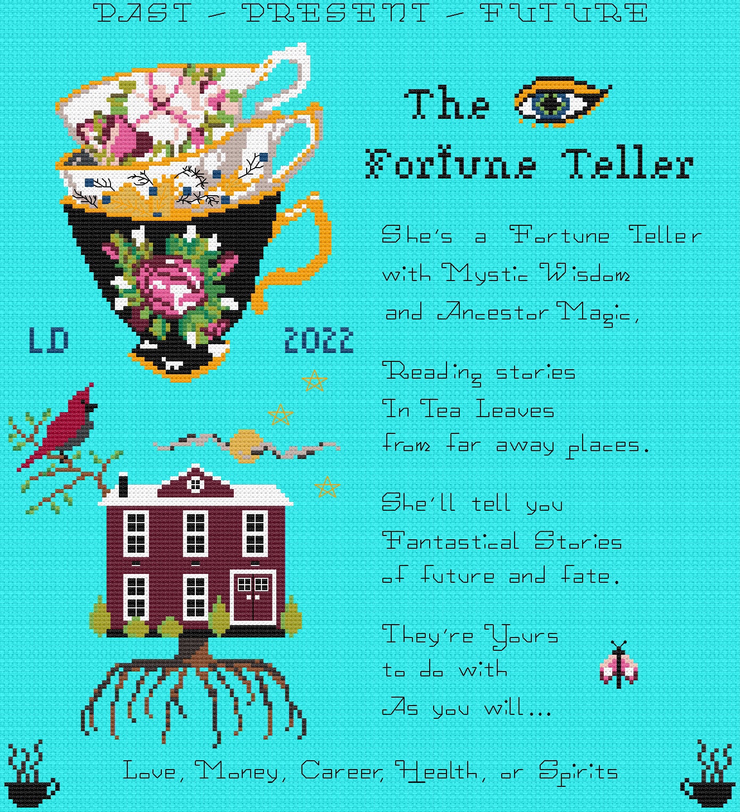 The Laurel Witch Cross Stitch Pattern PDF - The Fortune Teller