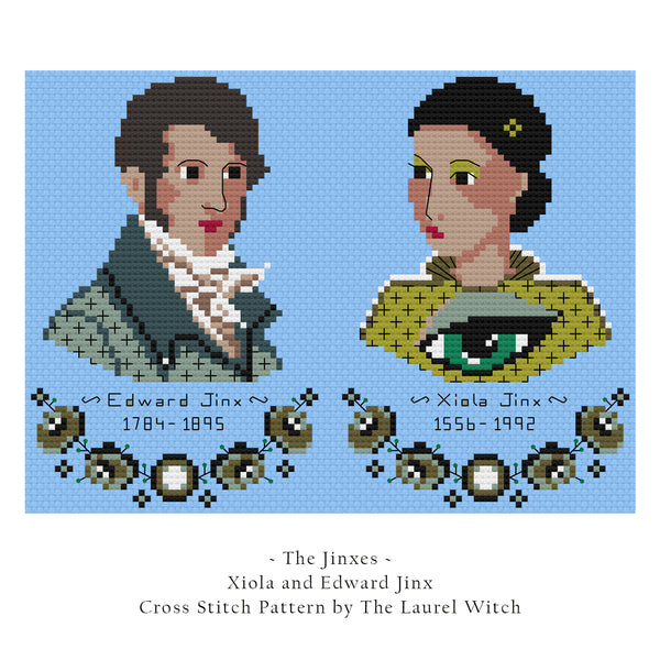 The Laurel Witch Cross Stitch Pattern PDF - Xiola and Edward Jinx