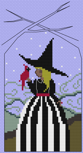 The Laurel Witch Cross Stitch Pattern PDF - Modern Witches - Well Hello