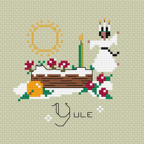 The Laurel Witch Cross Stitch Pattern PDF - Wheel of the Year