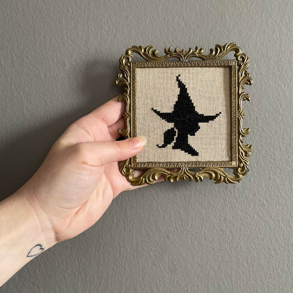 The Laurel Witch Cross Stitch Pattern PDF - Witch Silhouette