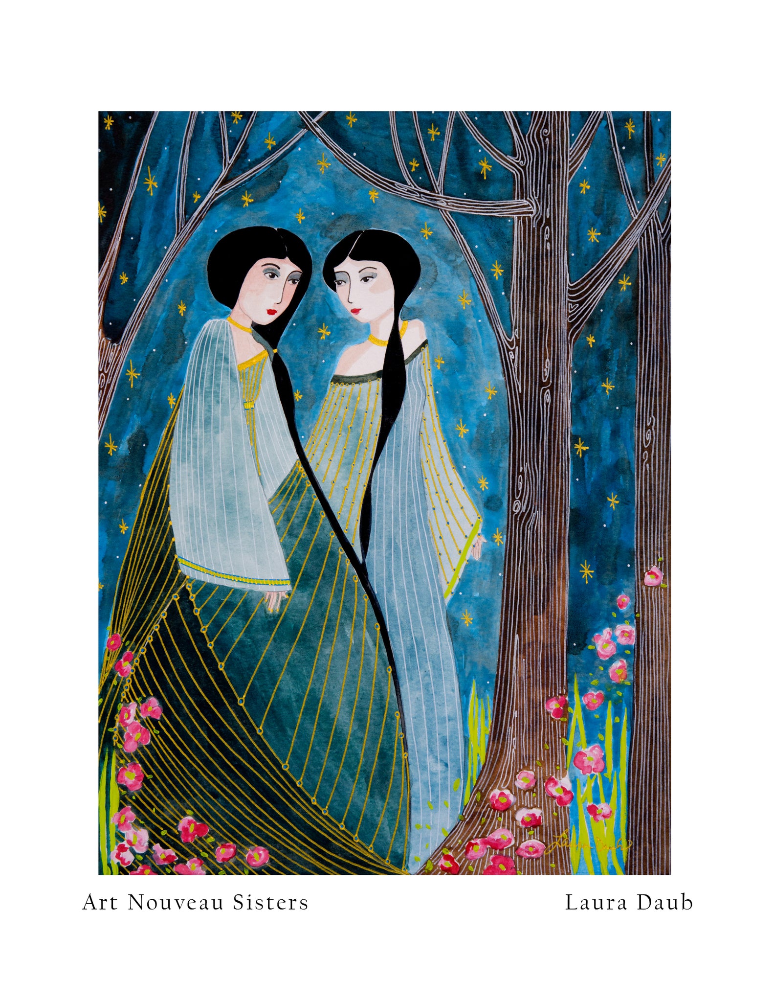 Instant Digital Download - Art Nouveau Sisters