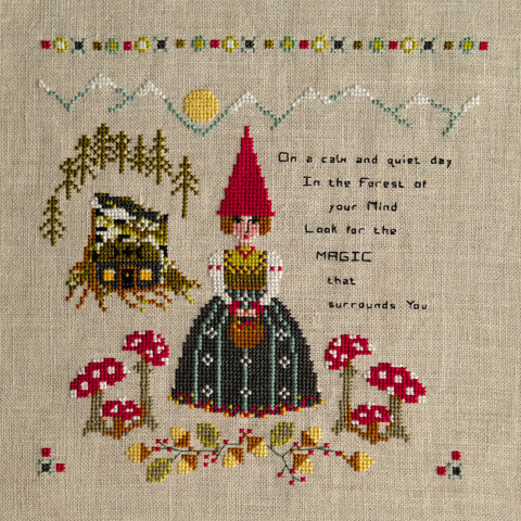 Cross Stitch Pattern PDF - The Laurel Witch - Forest Gnome Magic