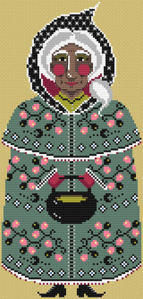 The Laurel Witch Cross Stitch Pattern PDF: Wise Witch - Great Grandmother