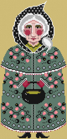 The Laurel Witch Cross Stitch Pattern PDF: Wise Witch - Great Grandmother